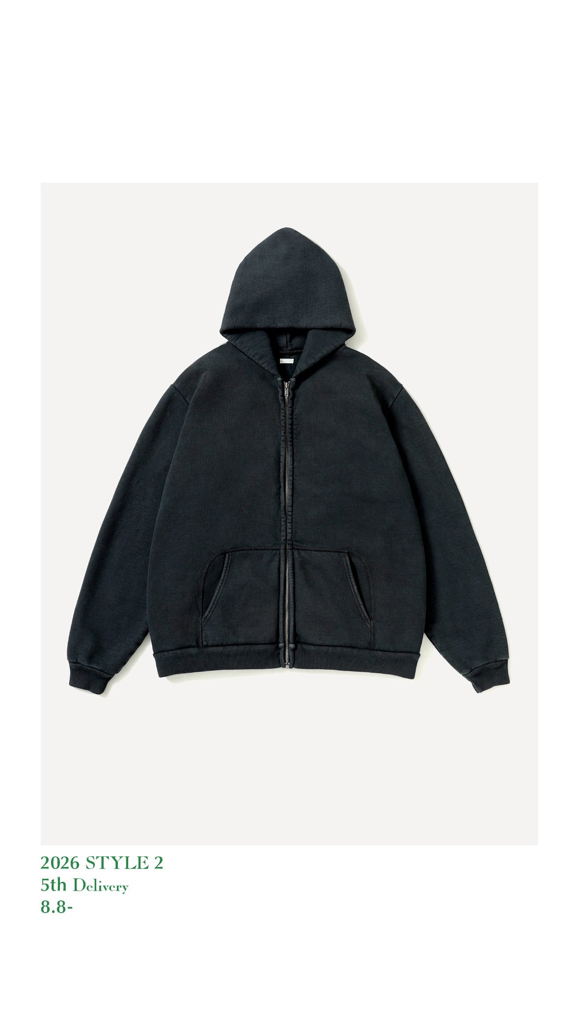 A.PRESSE 26AW Vintage Zip Sweat Hoodie