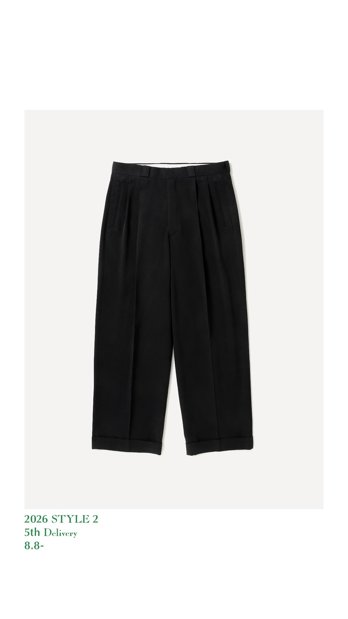 A.PRESSE 26AW Washed Silk Wide Trousers