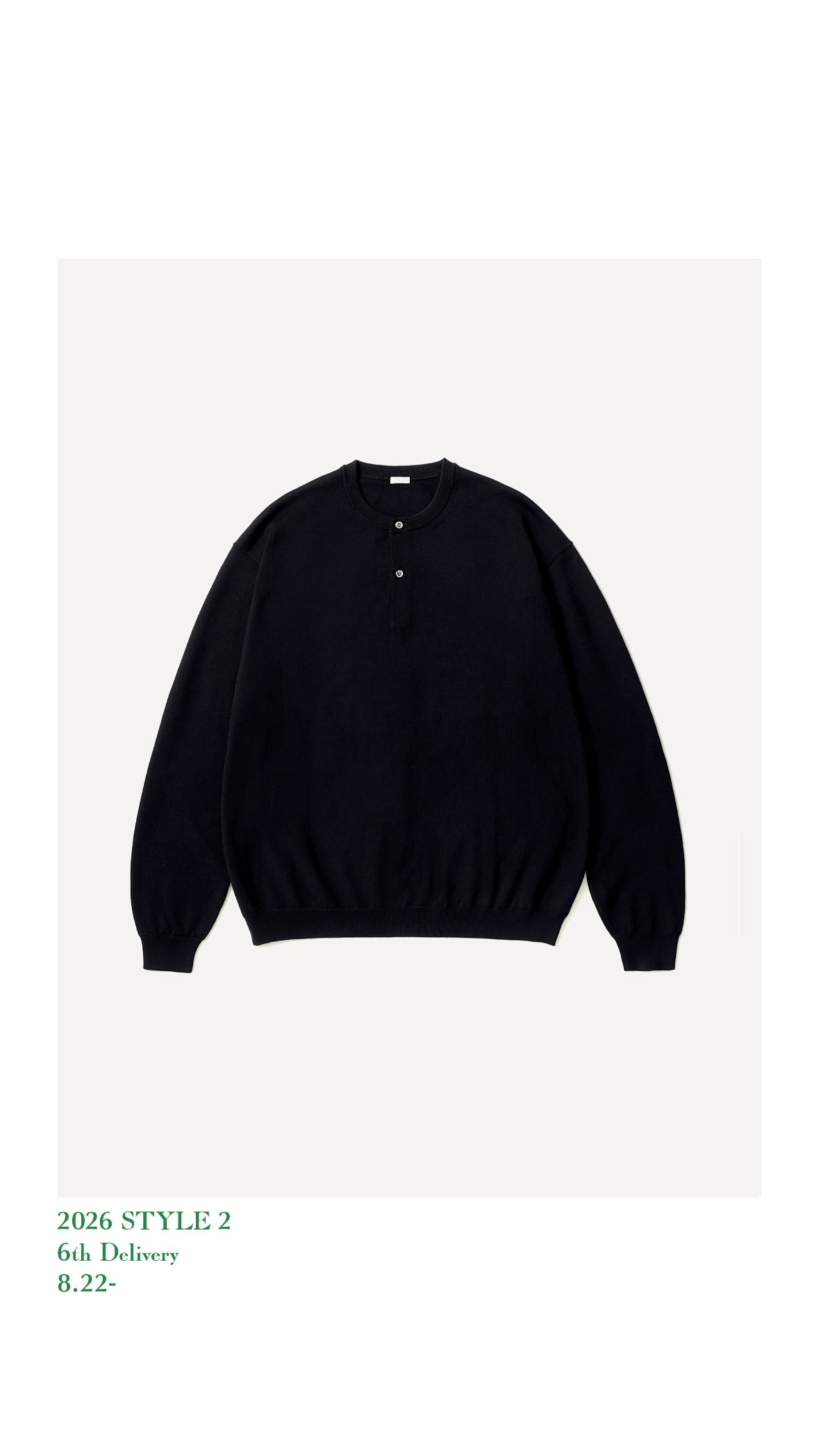 A.PRESSE 26AW Wool Knit Henley Neck Sweater