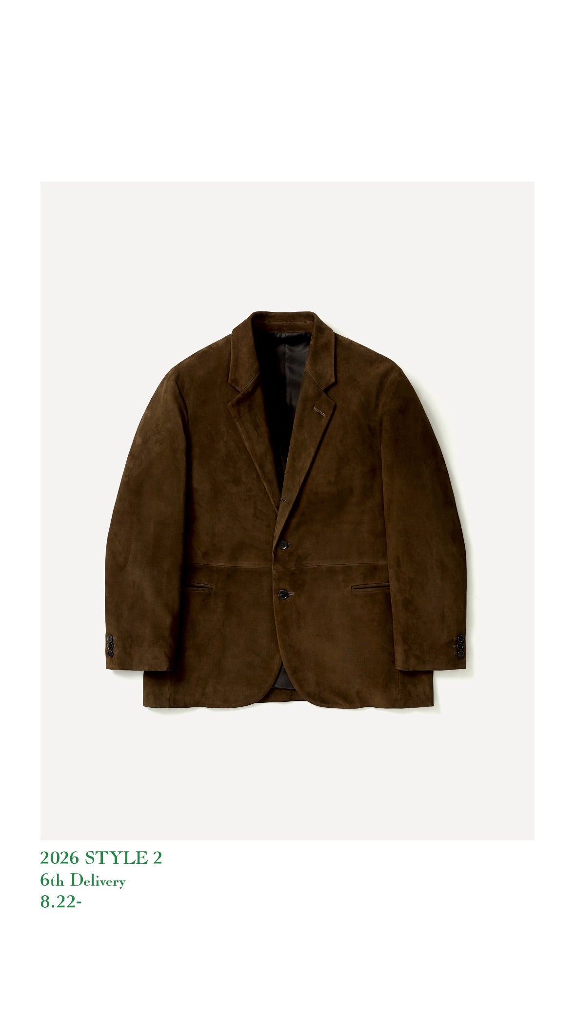 A.PRESSE 26AW Suede Leather Tailored Jacket