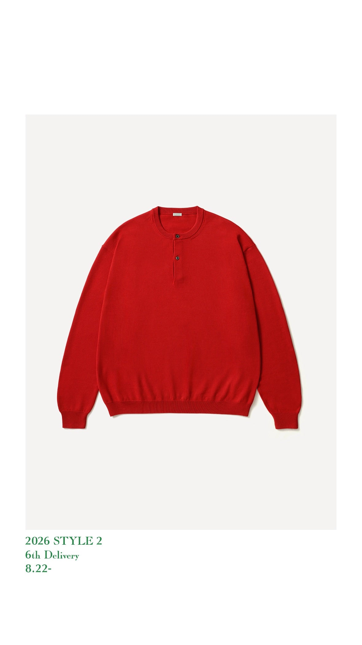 A.PRESSE 26AW Wool Knit Henley Neck Sweater