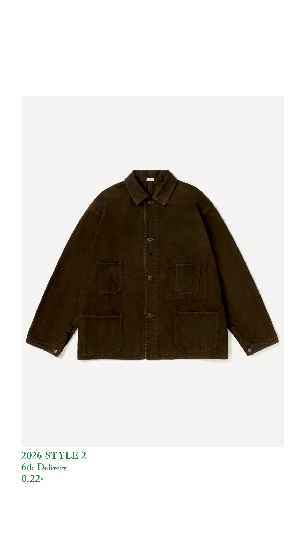 A.PRESSE 26AW Vintage Denim Chore Jacket