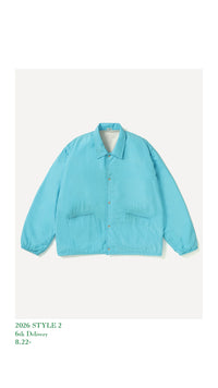 A.PRESSE 26AW Vintage Washed Silk Taffeta Coach Jacket