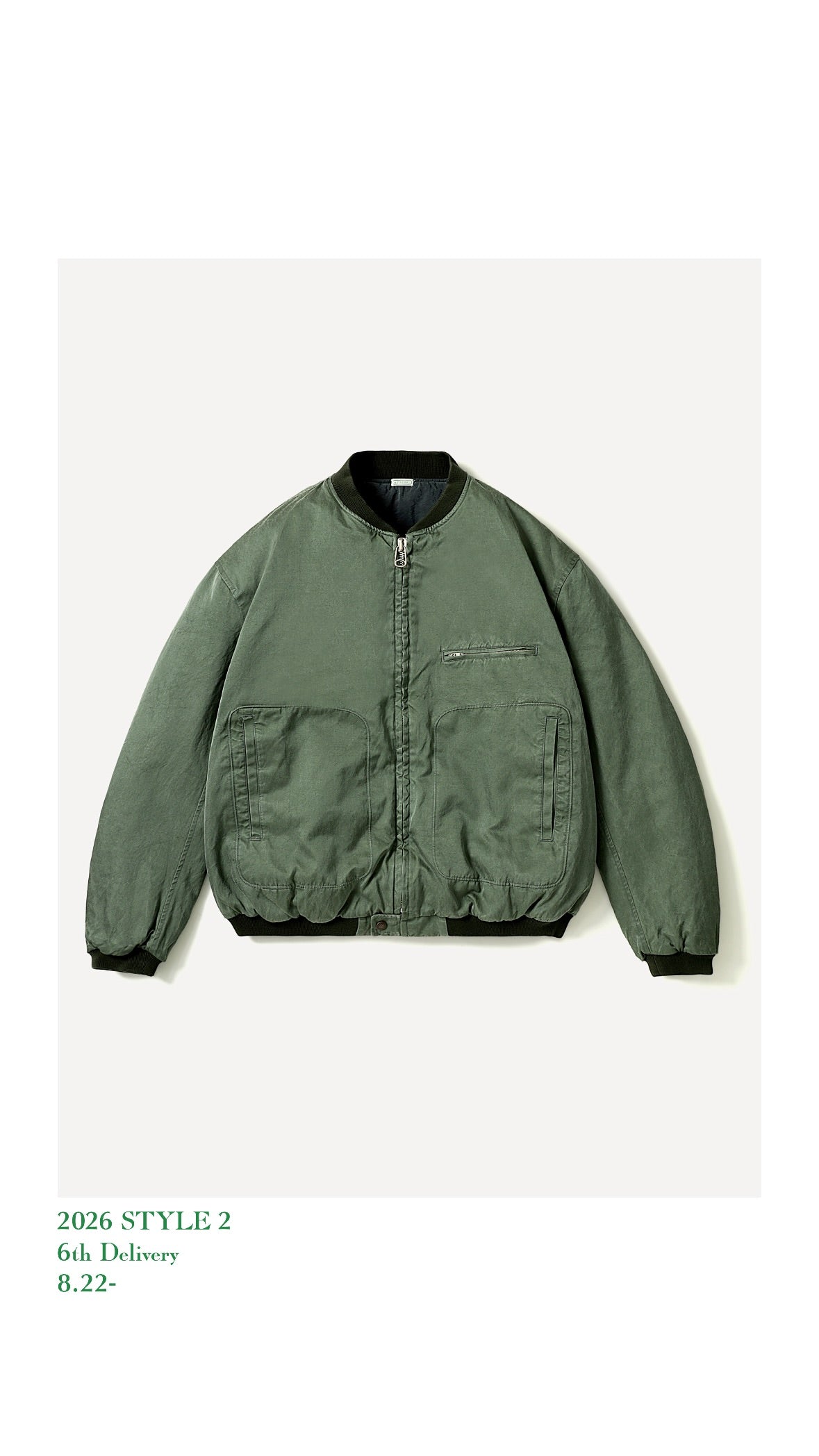 A.PRESSE 26AW Vintage Silk Air Force Jacket