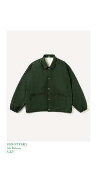 A.PRESSE 26AW Vintage Washed Silk Taffeta Coach Jacket