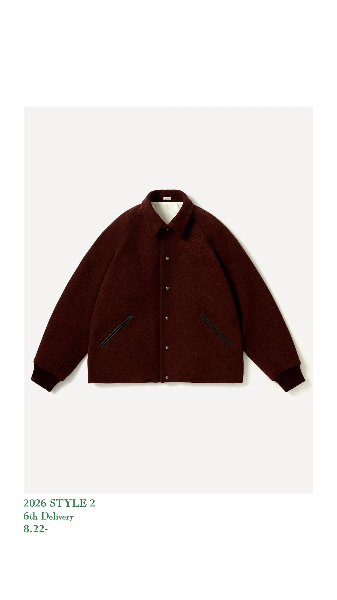 A.PRESSE 26AW High Twist Cashmere Melton Coach Jacket