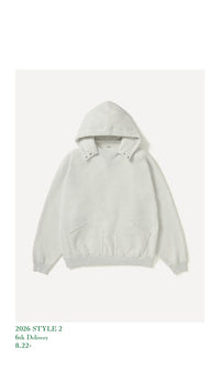 A.PRESSE 26AW Vintage Attached Snap Hood Sweat Parka