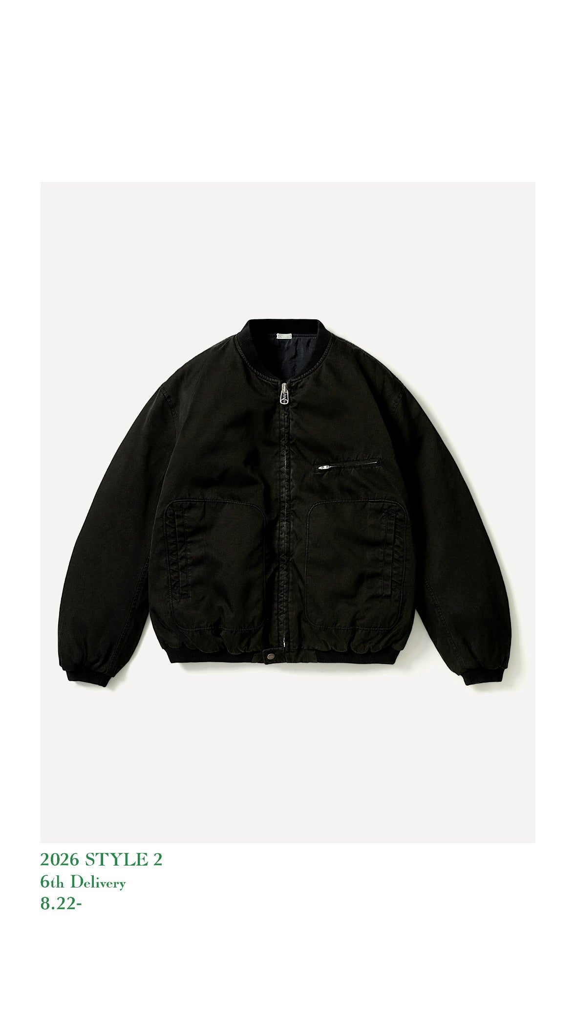 A.PRESSE 26AW Vintage Silk Air Force Jacket