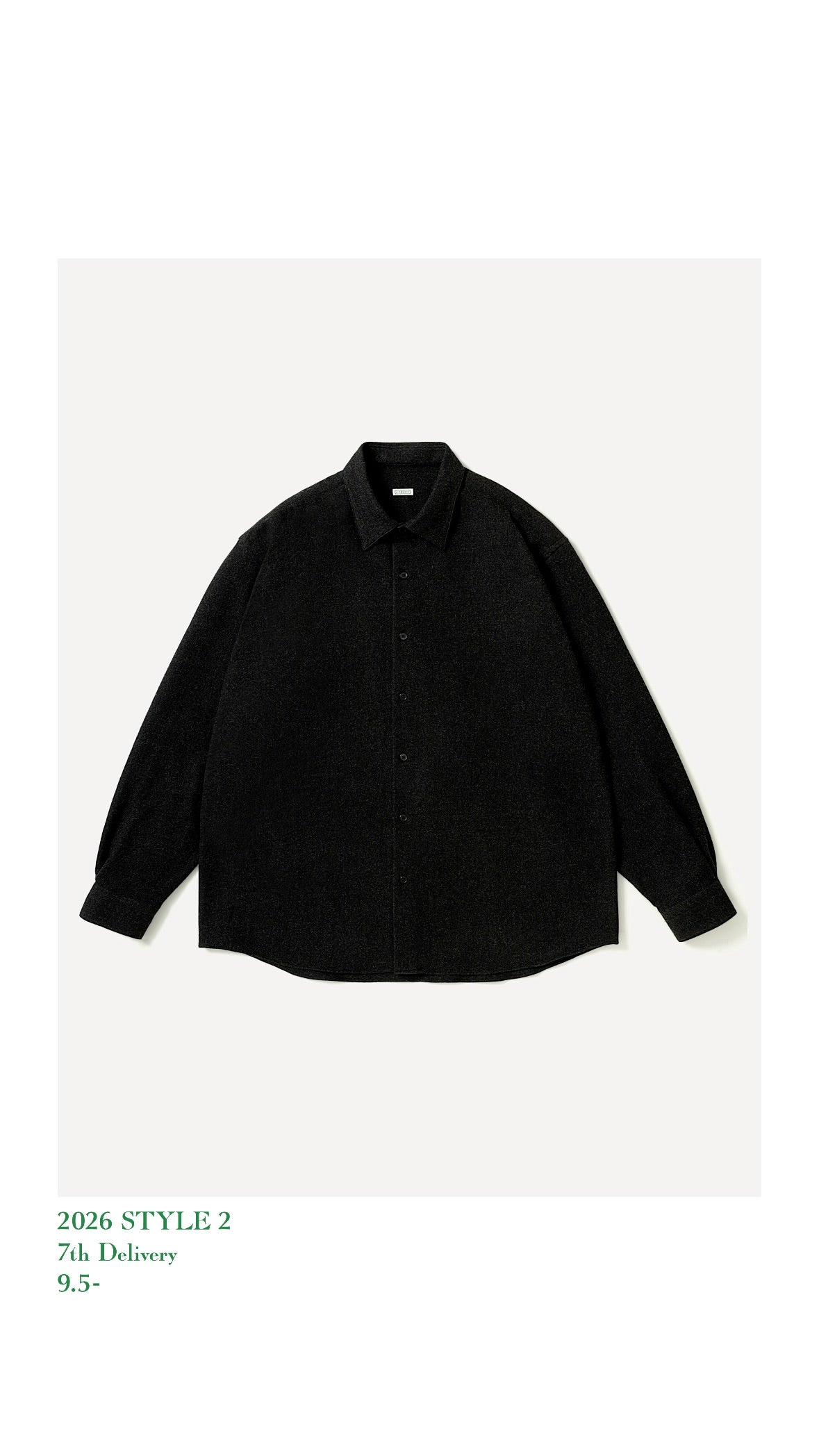 A.PRESSE 26AW Wool Regular Collar Shirt