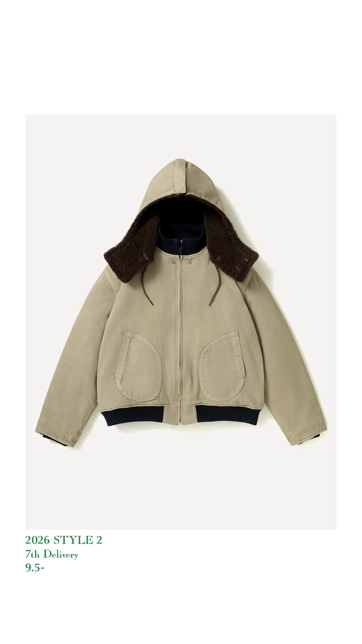 A.PRESSE 26AW Vintage WW2 US Navy Deck Hooded Jacket