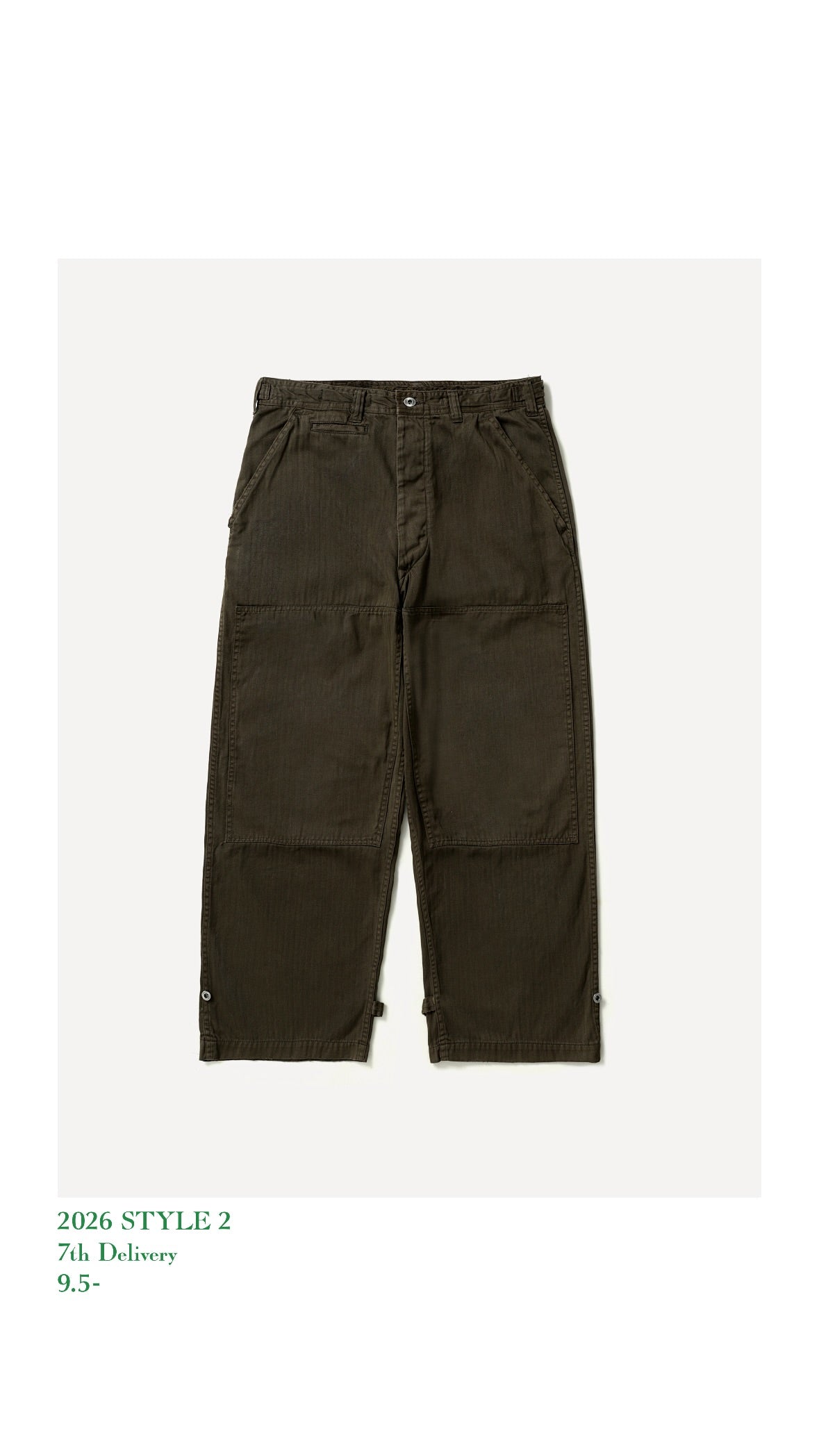 A.PRESSE 26AW Military Double Knee Trousers