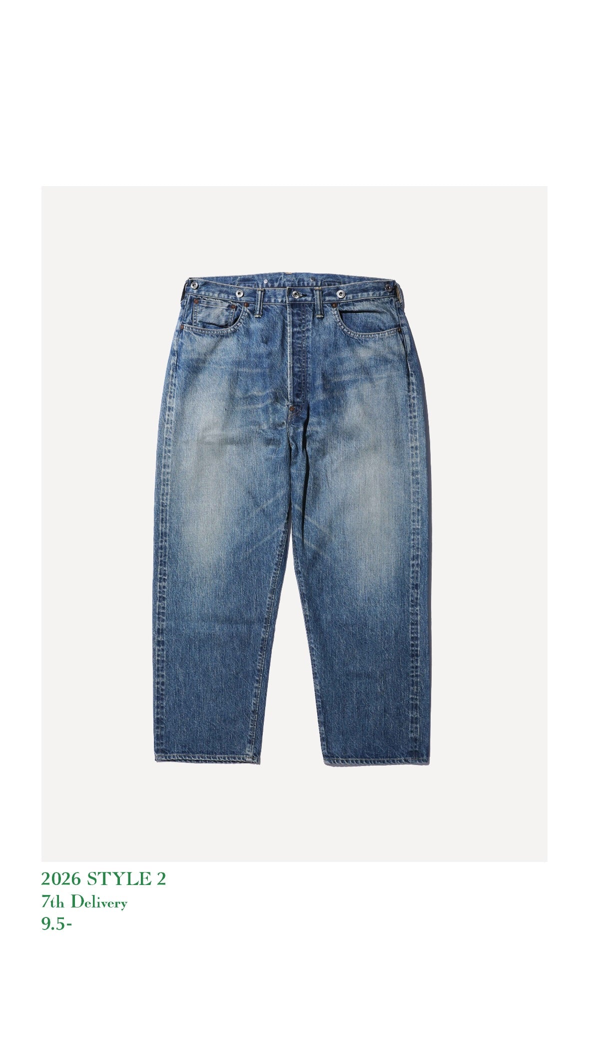 A.PRESSE 26AW No.22 Washed Wide Denim Pants
