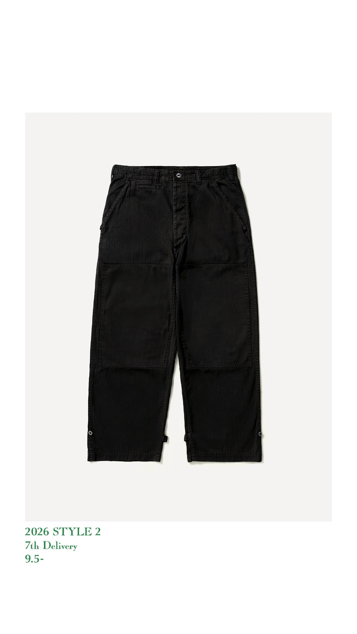 A.PRESSE 26AW Military Double Knee Trousers