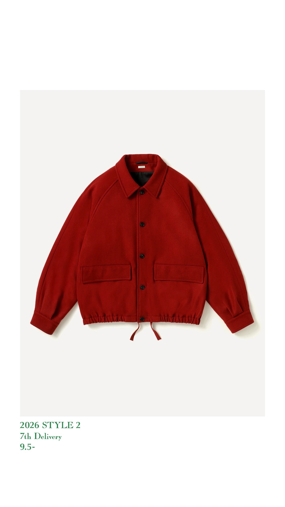 A.PRESSE 26AW Light Weight Cashmere Blouson