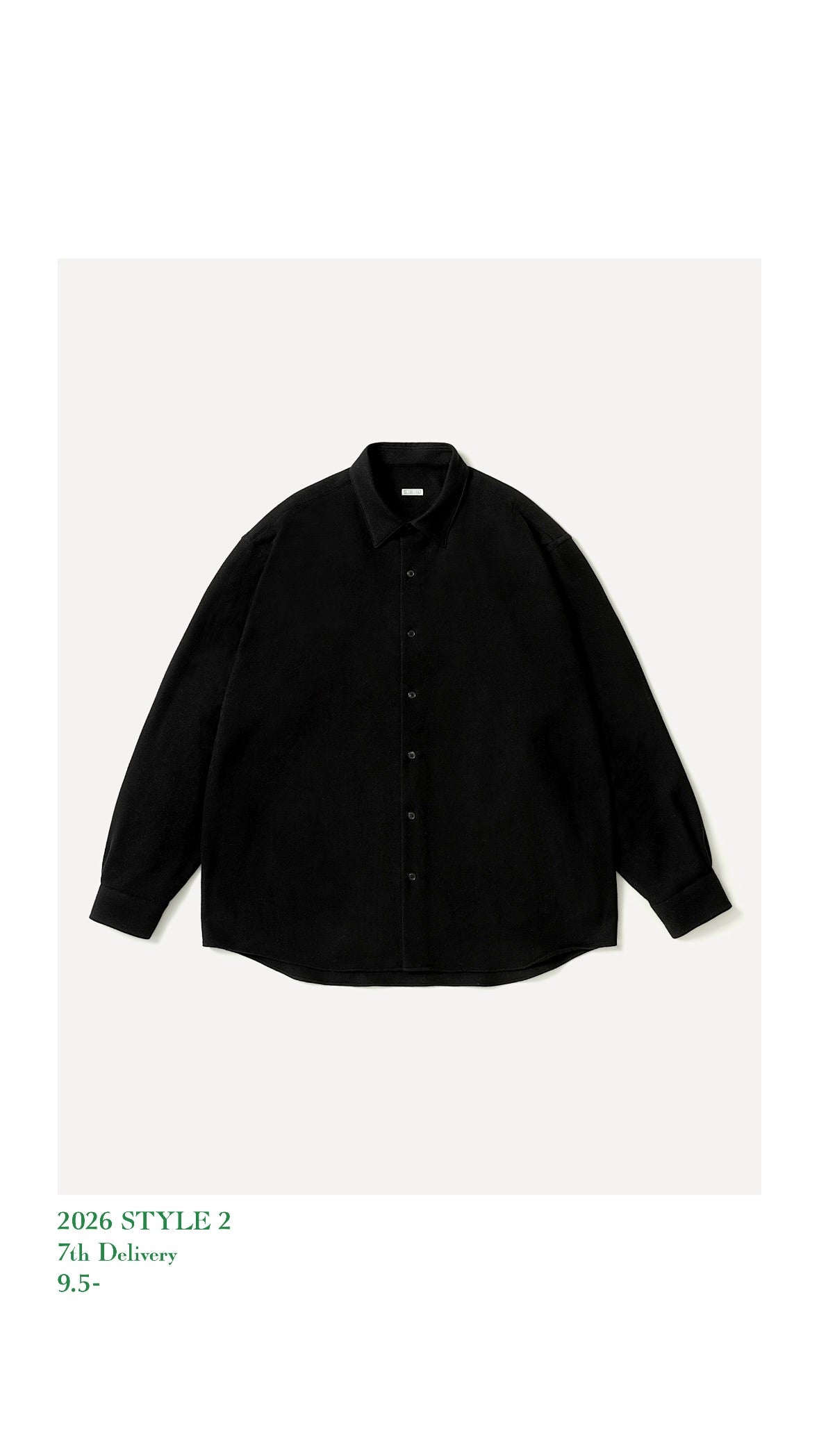 A.PRESSE 26AW Wool Regular Collar Shirt