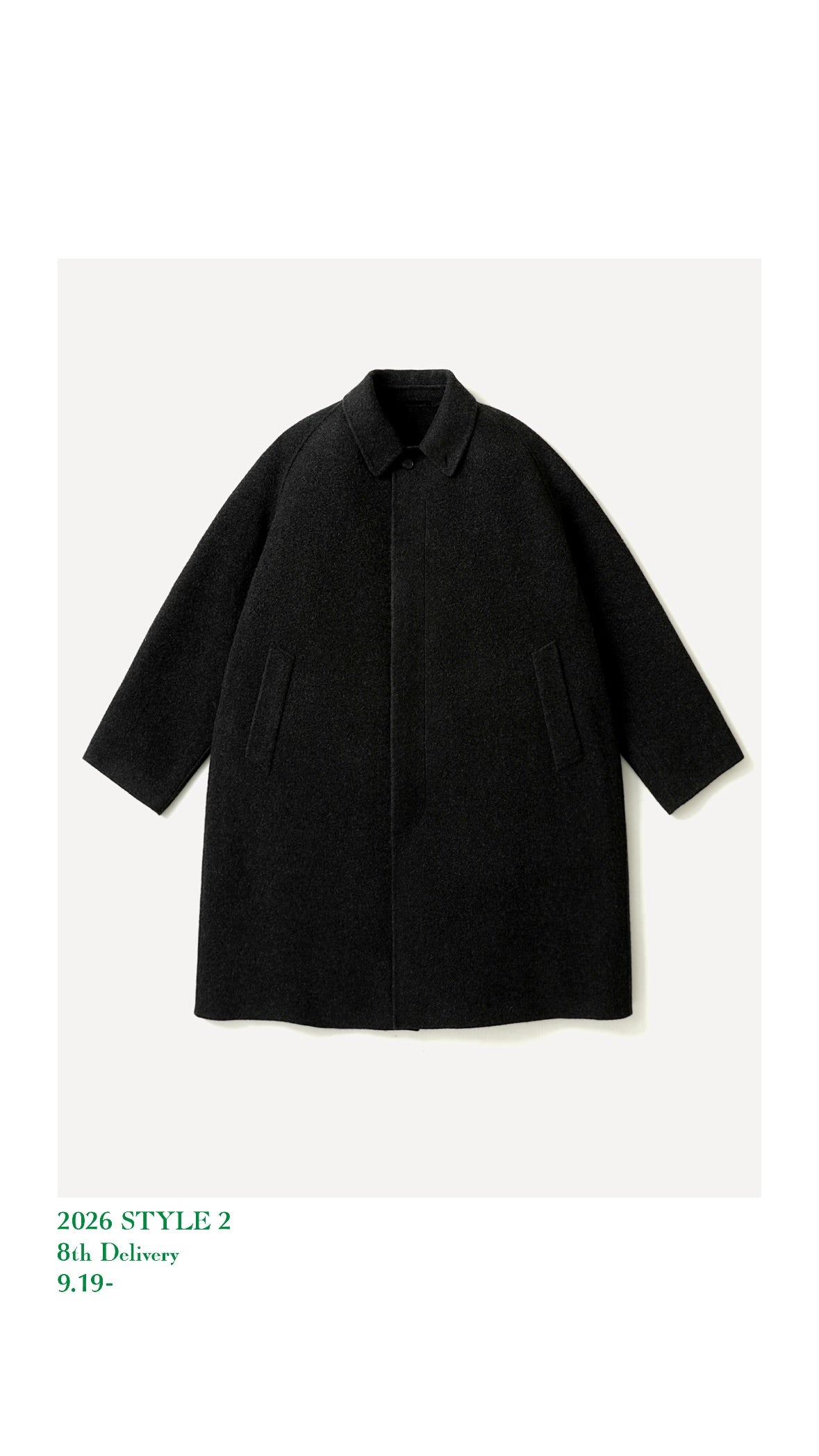 A.PRESSE 26AW Cashmere Melton Long Coat