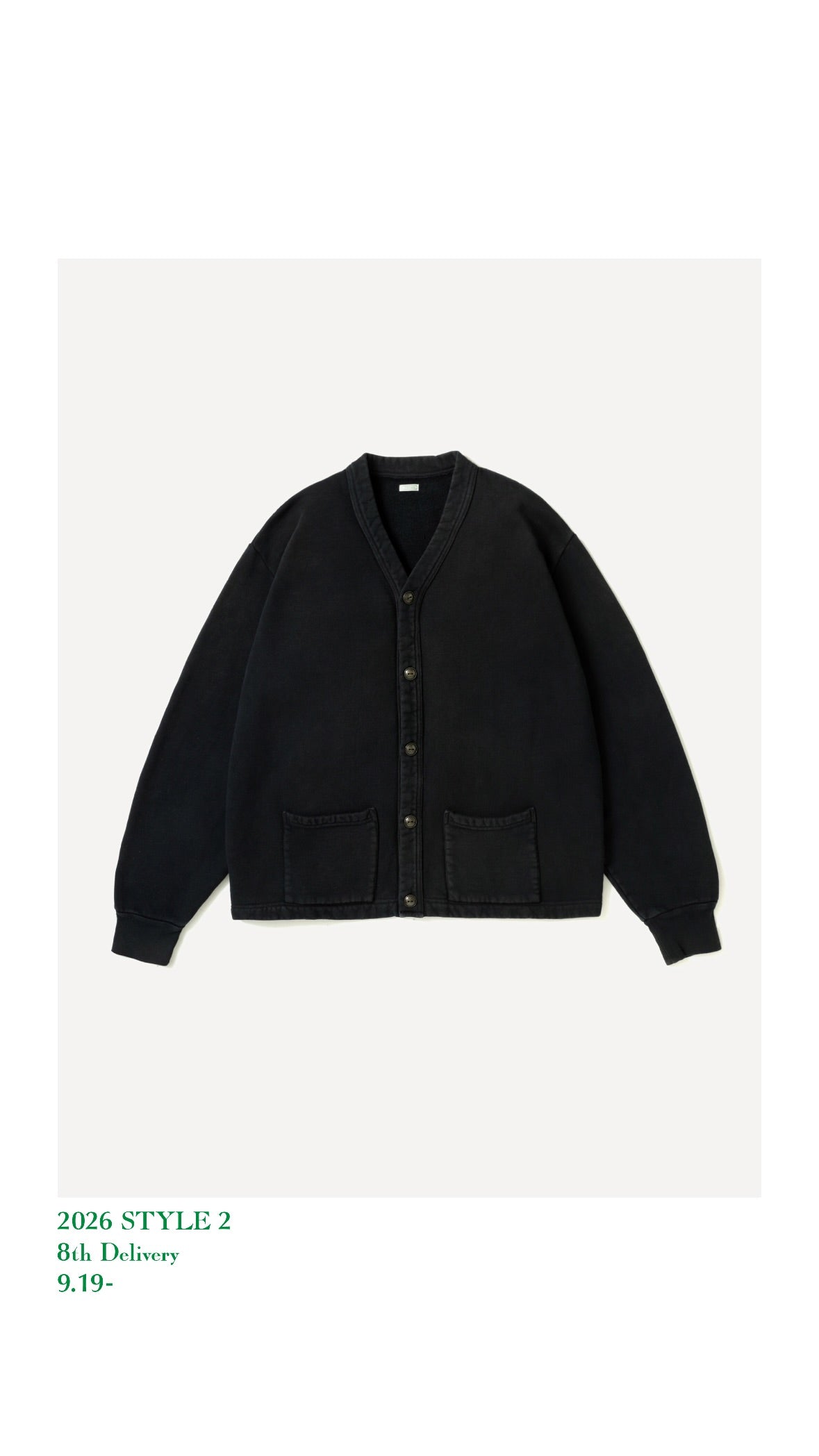 A.PRESSE 26AW Vintage Sweat Cardigan