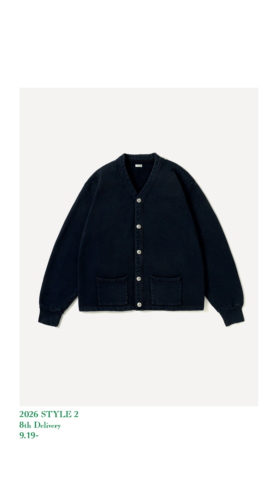 A.PRESSE 26AW Vintage Sweat Cardigan