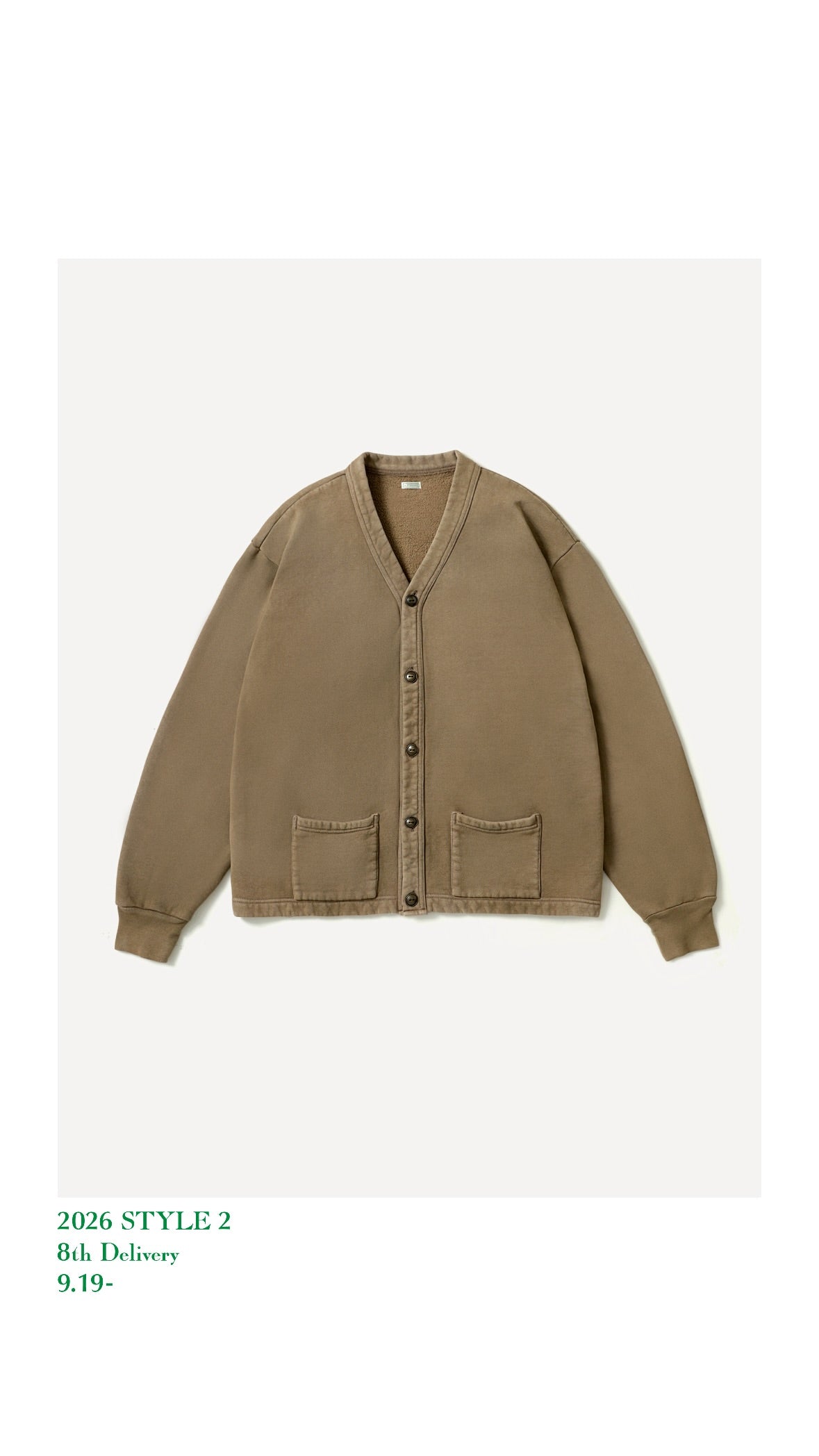 A.PRESSE 26AW Vintage Sweat Cardigan