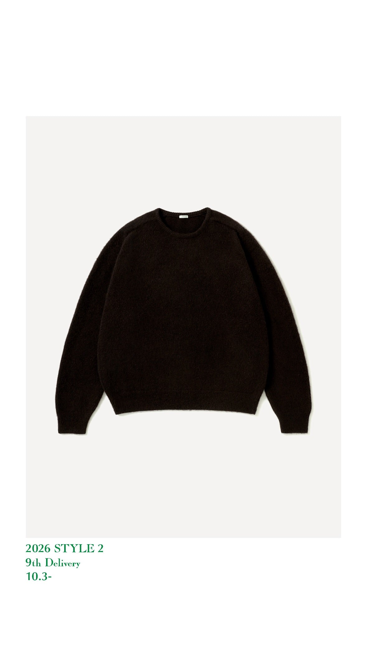 A.PRESSE 26AW Brushed Cashmere Middle Gauge Pullover Sweater