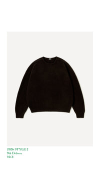 A.PRESSE 26AW Brushed Cashmere Middle Gauge Pullover Sweater
