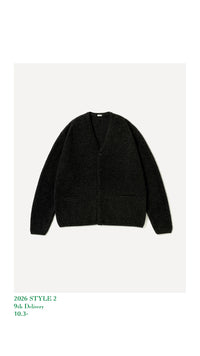 A.PRESSE 26AW Brushed Cashmere Middle Gauge Cardigan