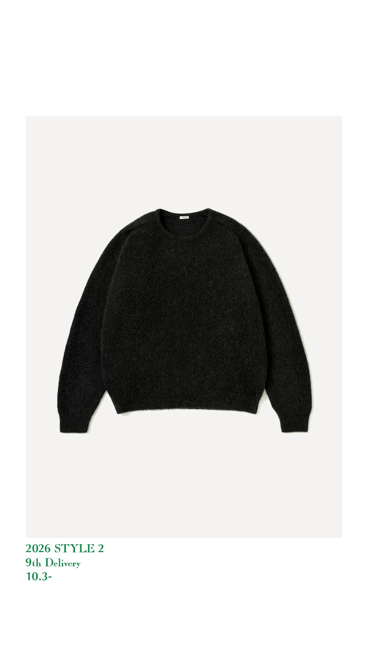A.PRESSE 26AW Brushed Cashmere Middle Gauge Pullover Sweater