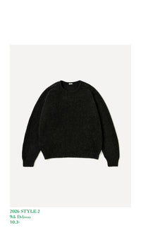 A.PRESSE 26AW Brushed Cashmere Middle Gauge Pullover Sweater