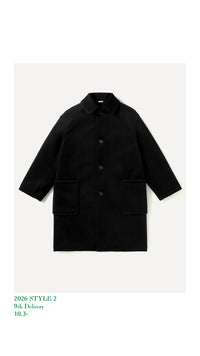 A.PRESSE 26AW Cashmere Wool Herringbone Prisoner Coat