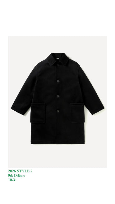 A.PRESSE 26AW Cashmere Wool Herringbone Prisoner Coat