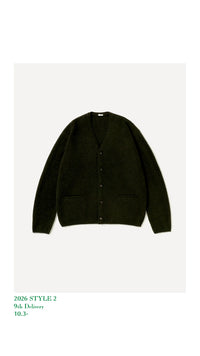 A.PRESSE 26AW Brushed Cashmere Middle Gauge Cardigan
