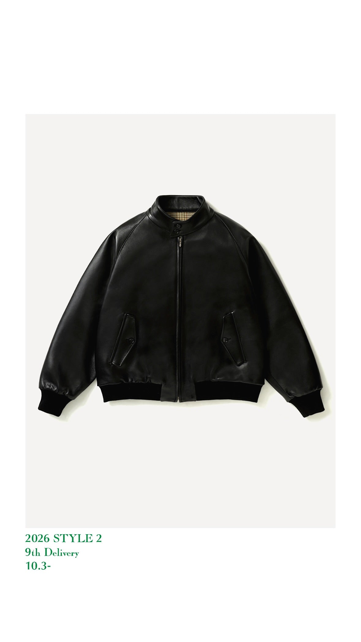 A.PRESSE 26AW Leather Harrington Jacket