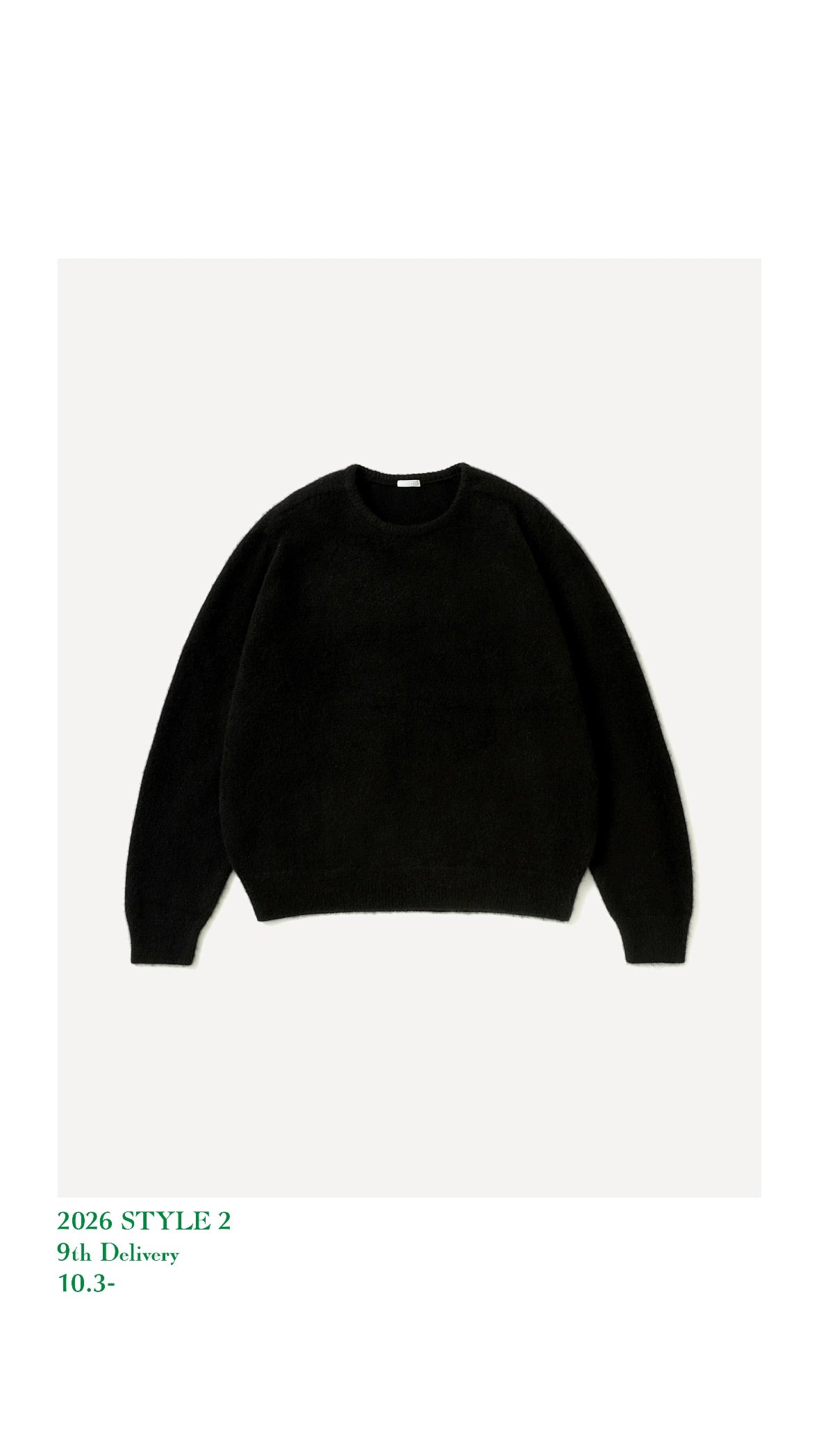 A.PRESSE 26AW Brushed Cashmere Middle Gauge Pullover Sweater