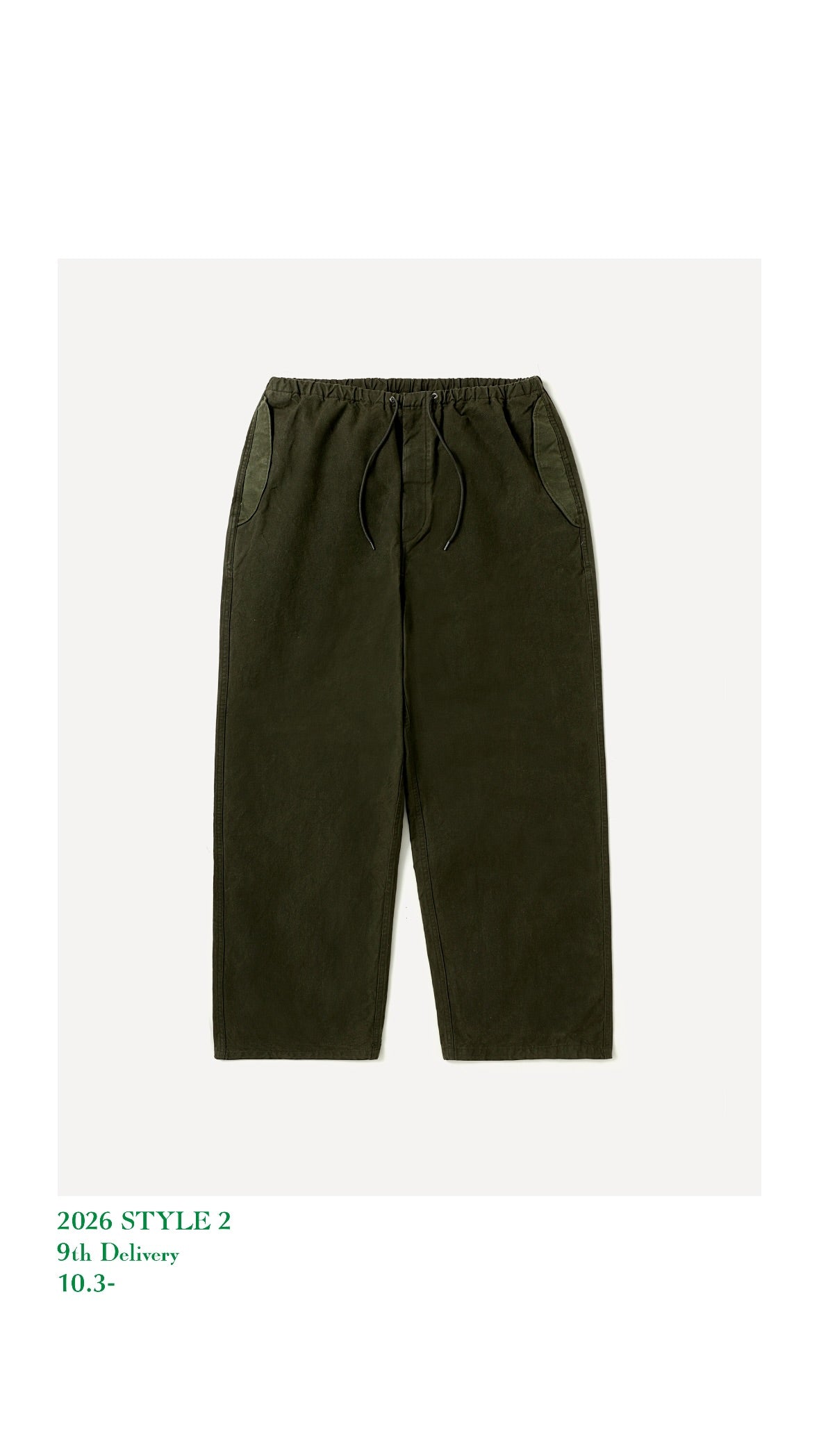 A.PRESSE 26AW Vintage Cotton Silk Oiled Tent Cloth M-51 Over Pants