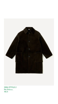 A.PRESSE 26AW Cashmere Wool Herringbone Prisoner Coat