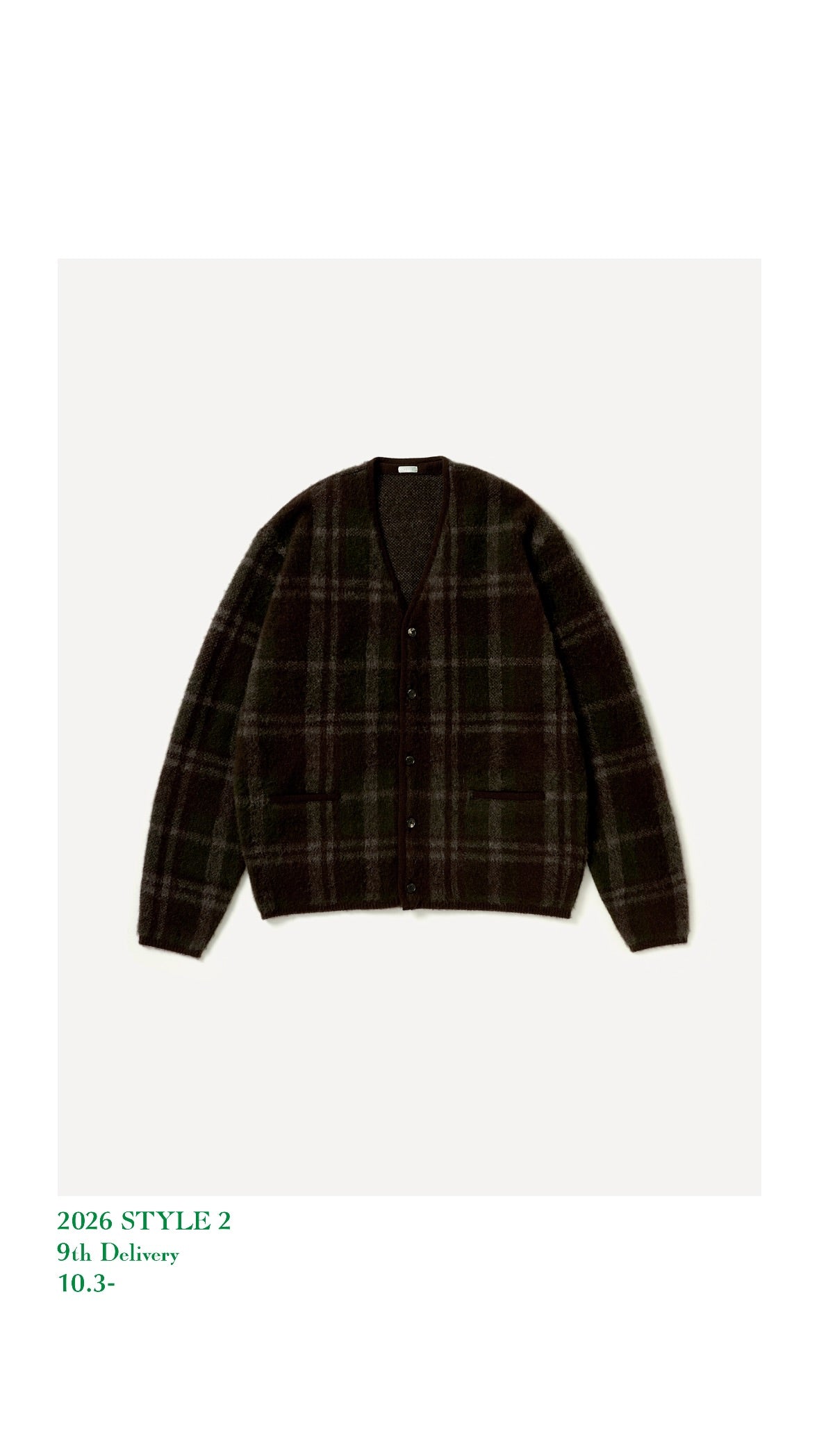 A.PRESSE 26AW Brushed Cashmere Middle Gauge Cardigan