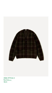 A.PRESSE 26AW Brushed Cashmere Middle Gauge Cardigan
