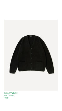 A.PRESSE 26AW Brushed Cashmere Middle Gauge Cardigan