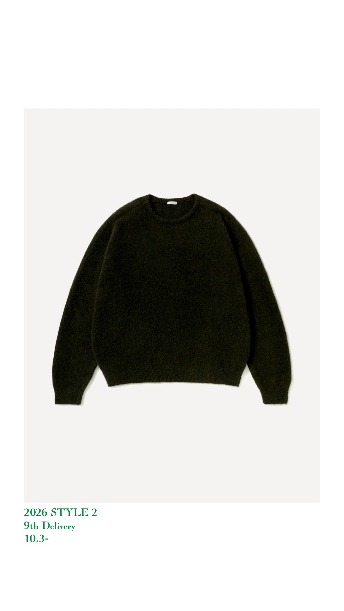 A.PRESSE 26AW Brushed Cashmere Middle Gauge Pullover Sweater