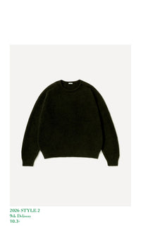 A.PRESSE 26AW Brushed Cashmere Middle Gauge Pullover Sweater