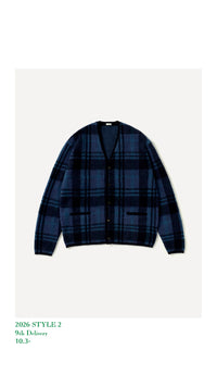 A.PRESSE 26AW Brushed Cashmere Middle Gauge Cardigan