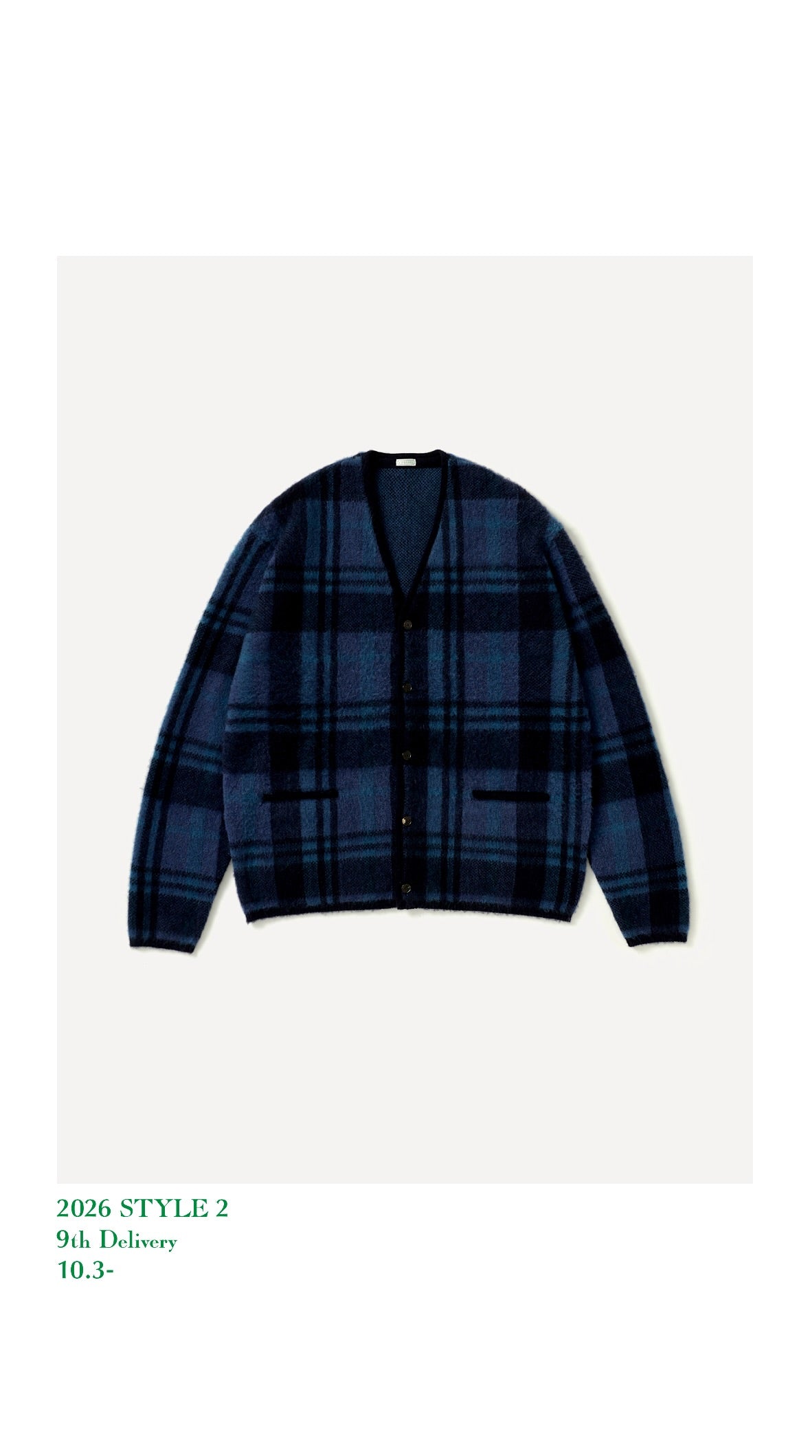 A.PRESSE 26AW Brushed Cashmere Middle Gauge Cardigan