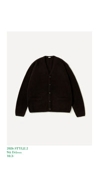 A.PRESSE 26AW Brushed Cashmere Middle Gauge Cardigan