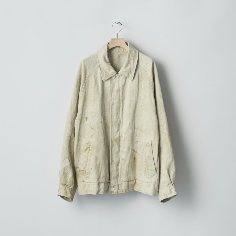 ssstein 25AW Heavy Linen Herringbone Zip Jacket