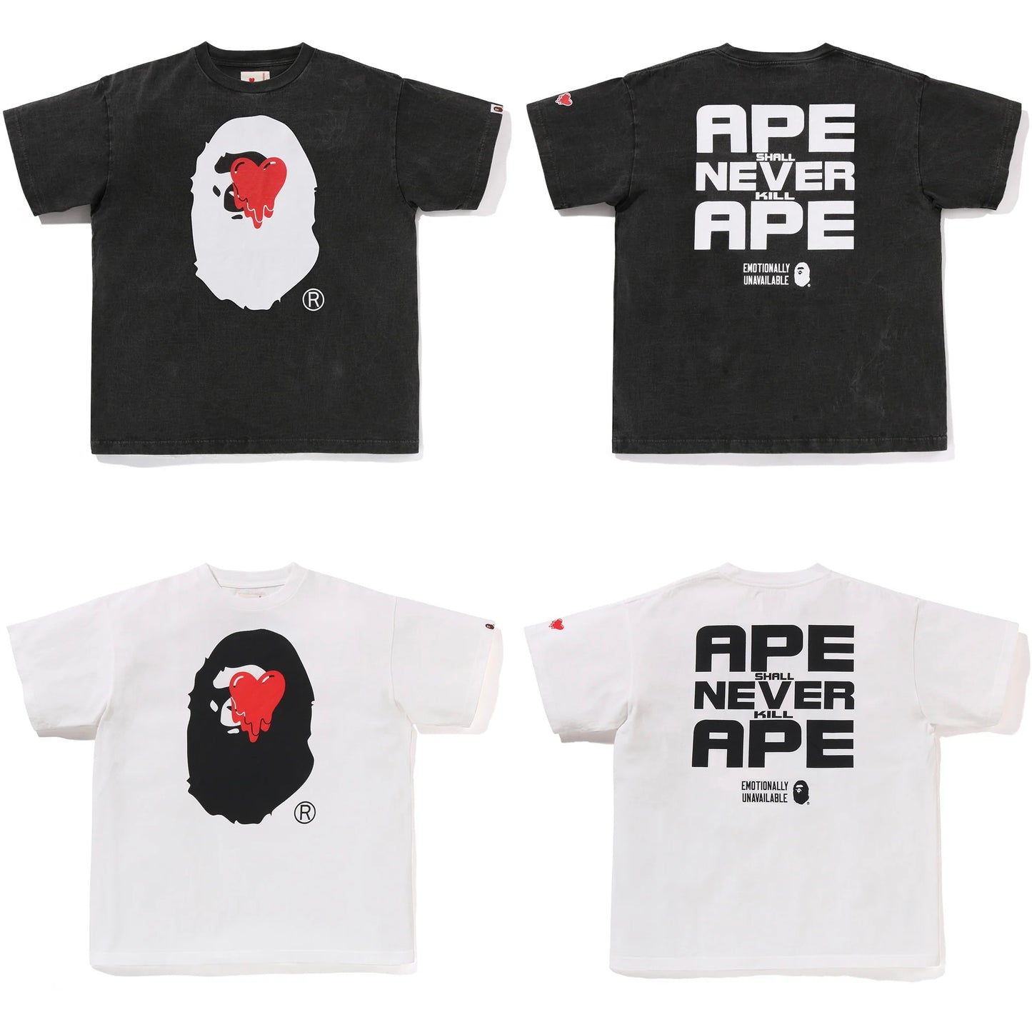 BAPE x Emotionally Unavailable / EU BAPE FACE SS TEE