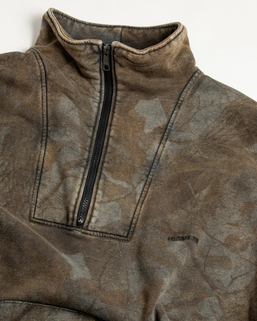 ANACHRONORM / AN375-B SULFUR DYED REALTREE HALF ZIP SWEAT