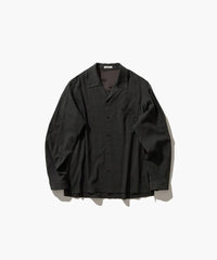 ATON 26AW WOOL RAYON WASHER | OPEN COLLAR SHIRT