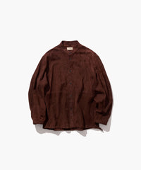 ATON 26AW LAMB SUEDE | BAND COLLAR SHIRT