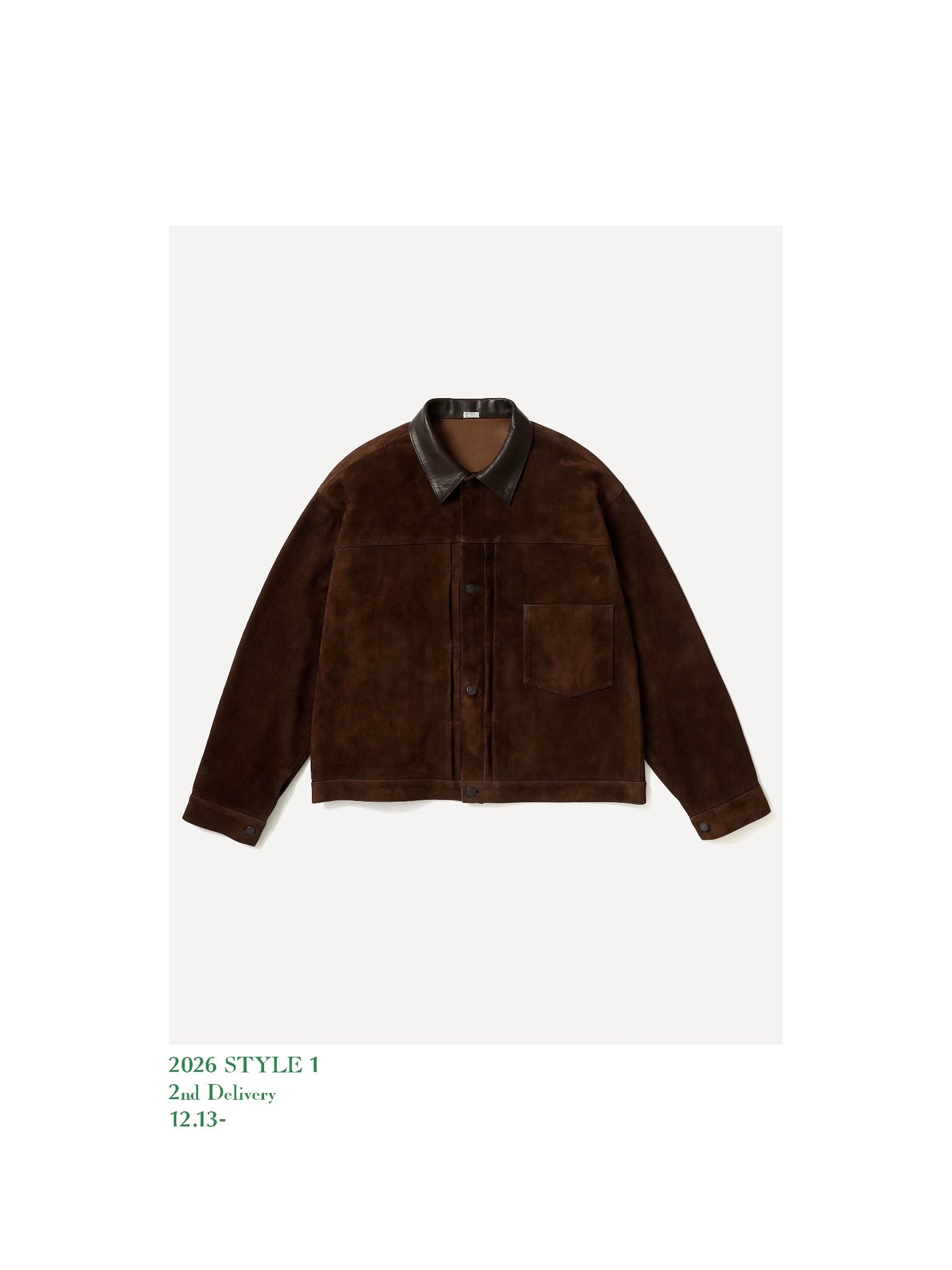 A.PRESSE 26SS Vintage Suede Leather 1st Type Jacket