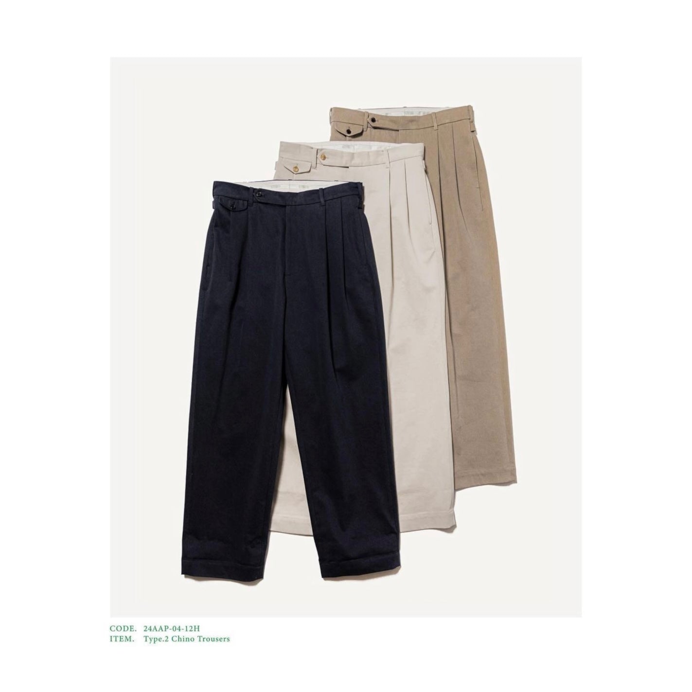 A.PRESSE 24AW TYPE.2 CHINO TROUSERS